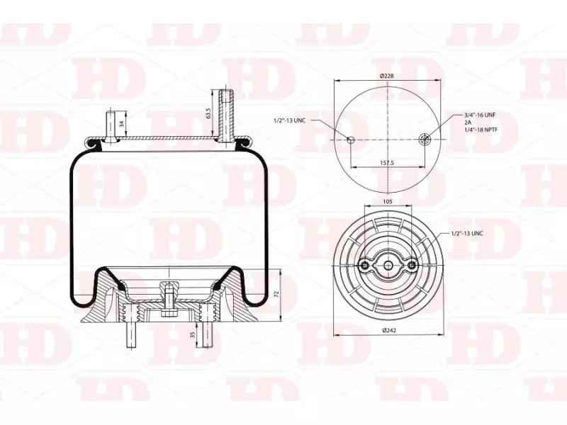 Air Spring Plastic Piston
