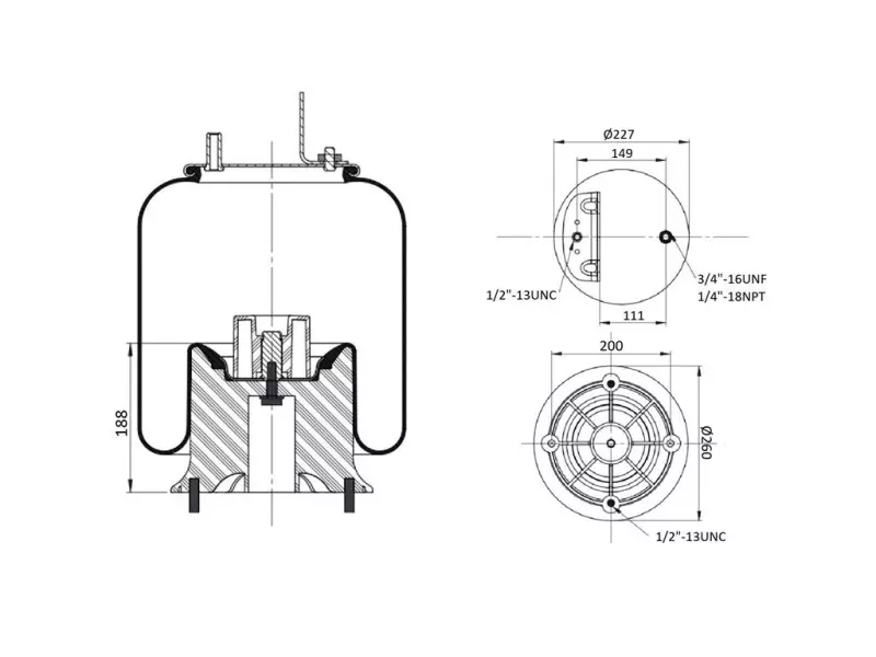 Air Spring Plastic Piston