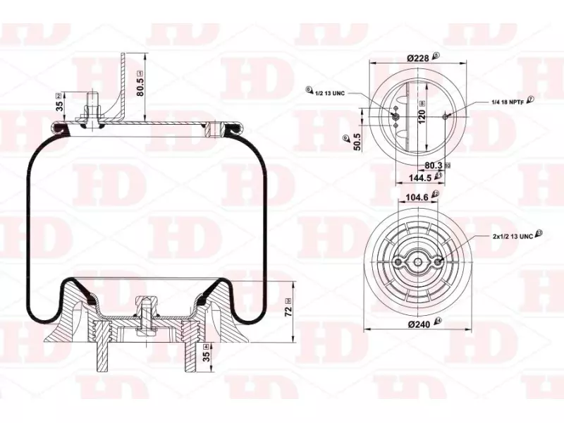 Air Spring Plastic Piston