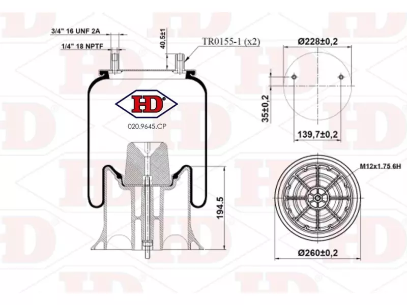 Air Spring Plastic Piston