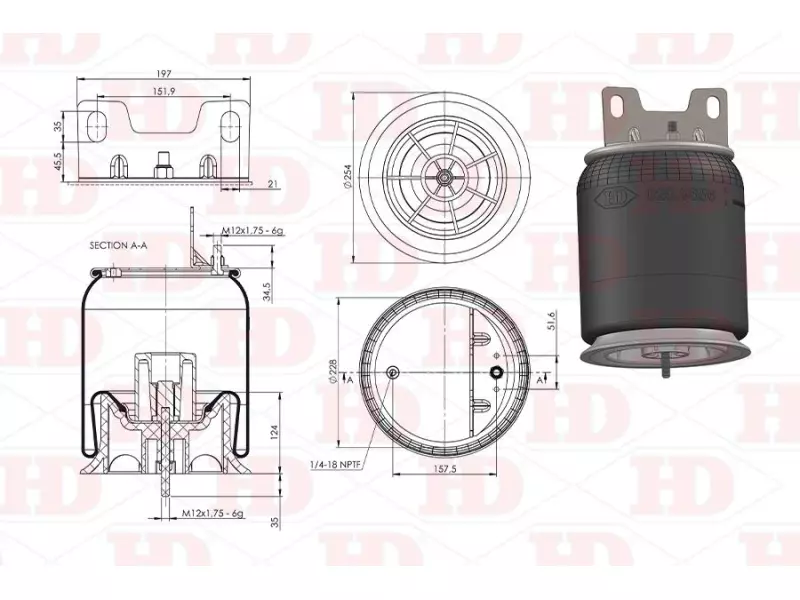 Air Spring Plastic Piston