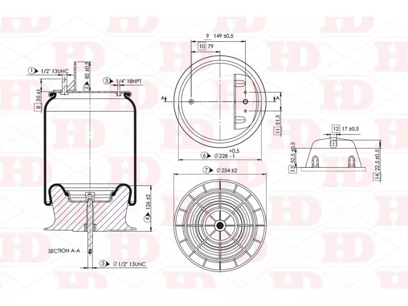 Air Spring Plastic Piston