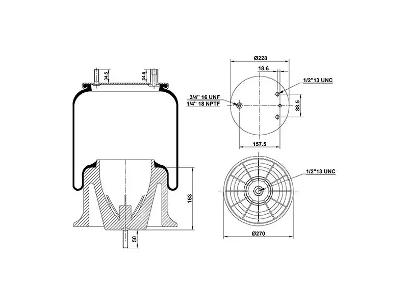 Air Spring Plastic Piston