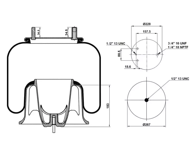 Air Spring Aluminium Piston