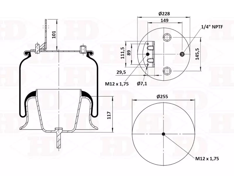 Air Spring Plastic Piston
