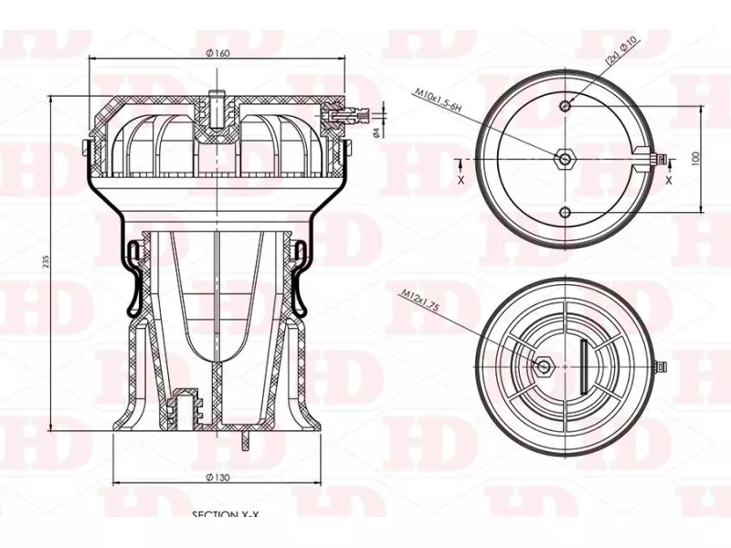 Air Bellow, Without Shock Absorber, Cab