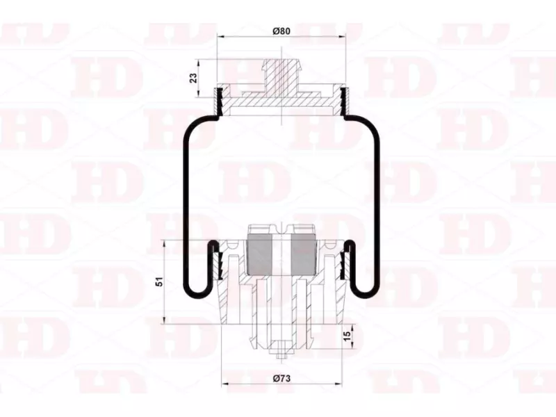 Air Bellow, Without Shock Absorber, Cab
