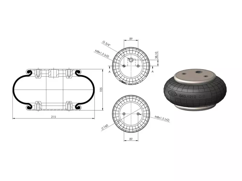 Convoluted Air Spring