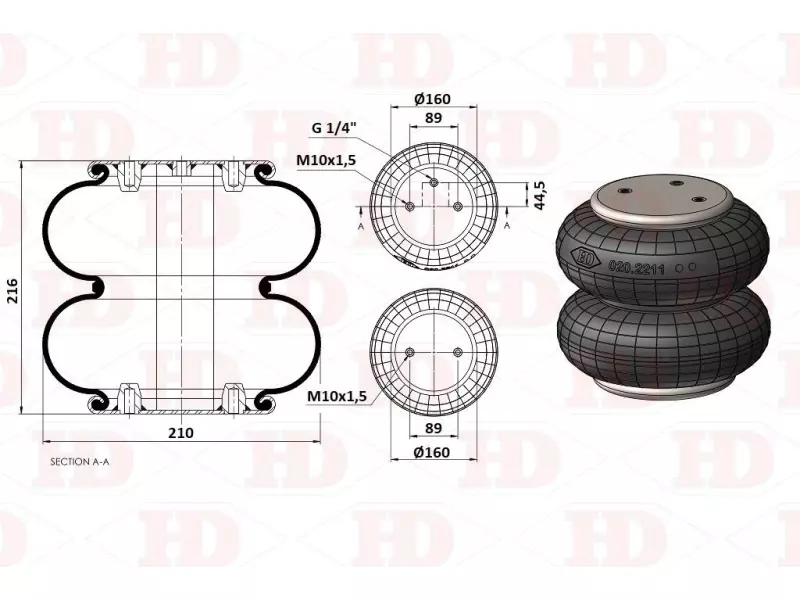 Convoluted Air Spring