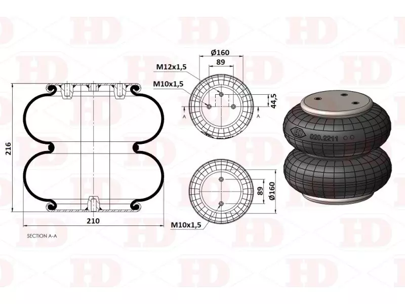 Convoluted Air Spring