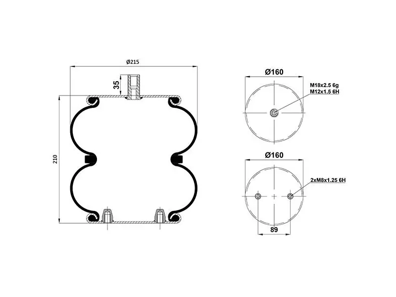 Convoluted Air Spring