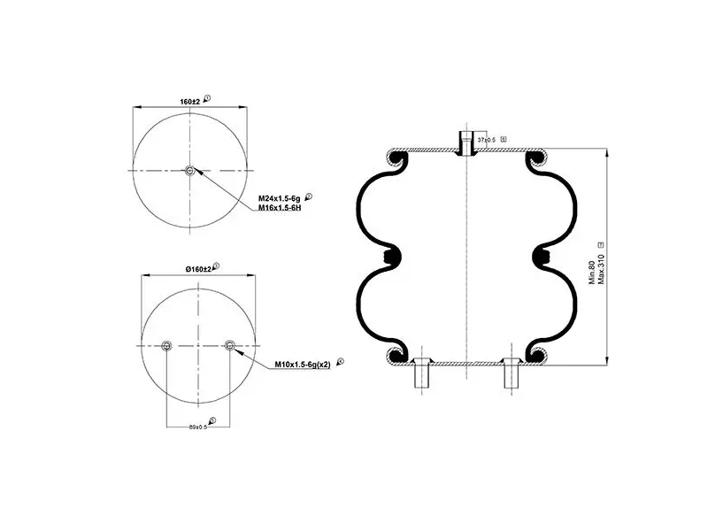 Convoluted Air Spring