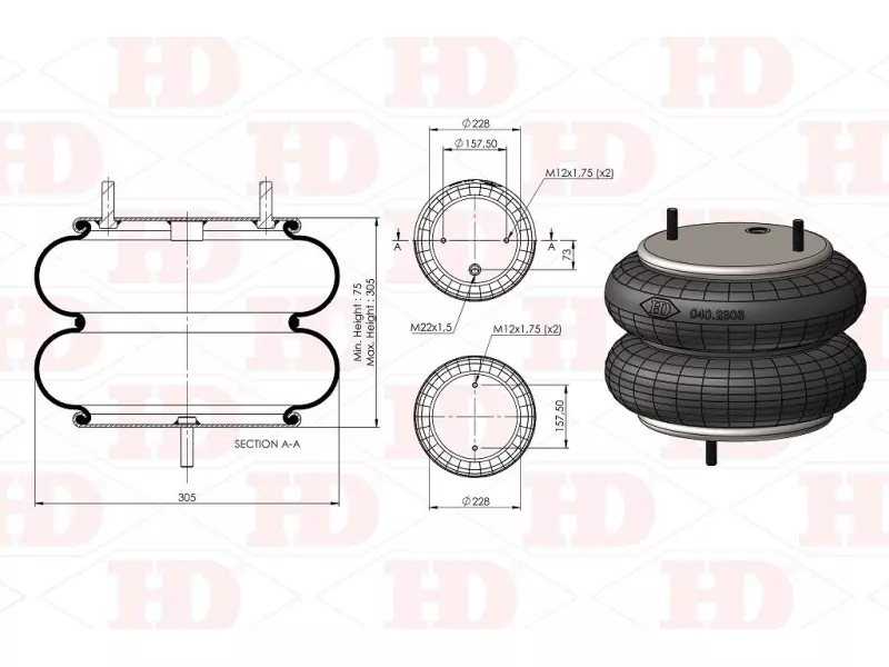 Convoluted Air Spring