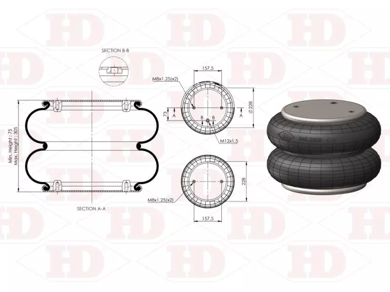Convoluted Air Spring