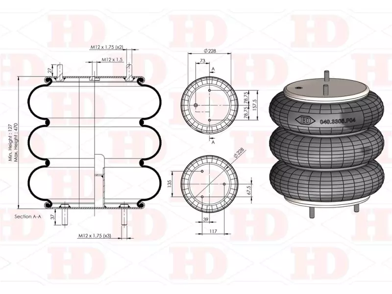 Convoluted Air Spring