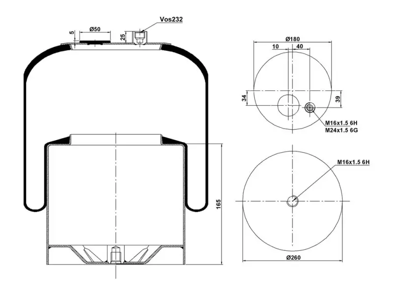 Air Spring Metal Piston