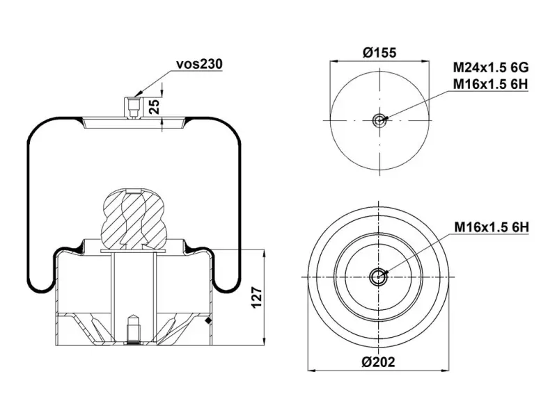 Air Spring Metal Piston