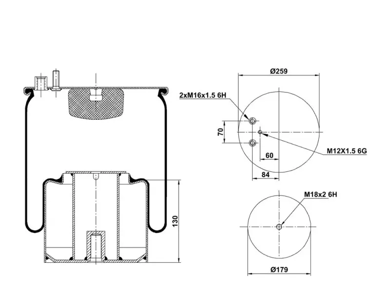 Air Spring Metal Piston