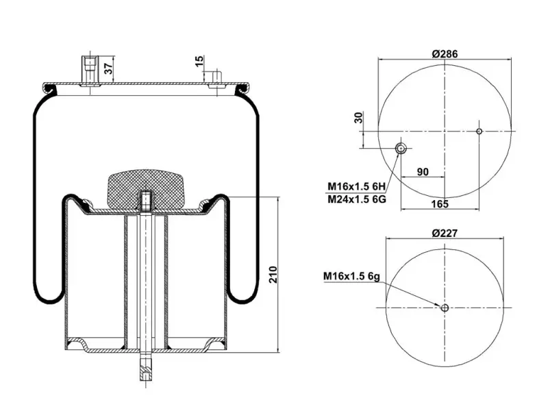 Air Spring Metal Piston