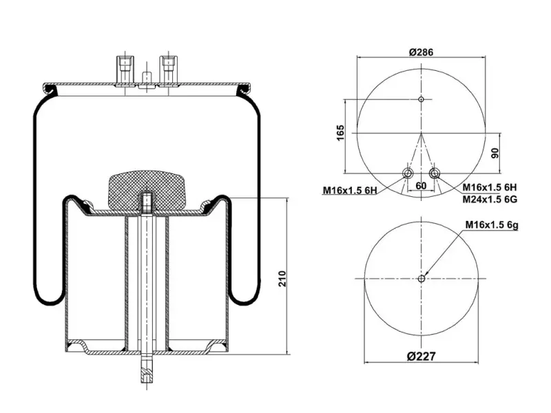 Air Spring Metal Piston