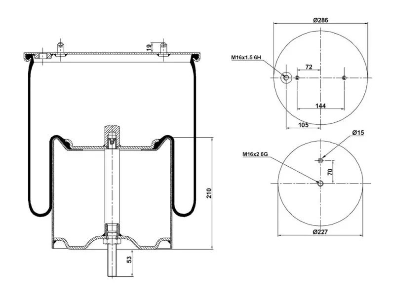 Air Spring Metal Piston