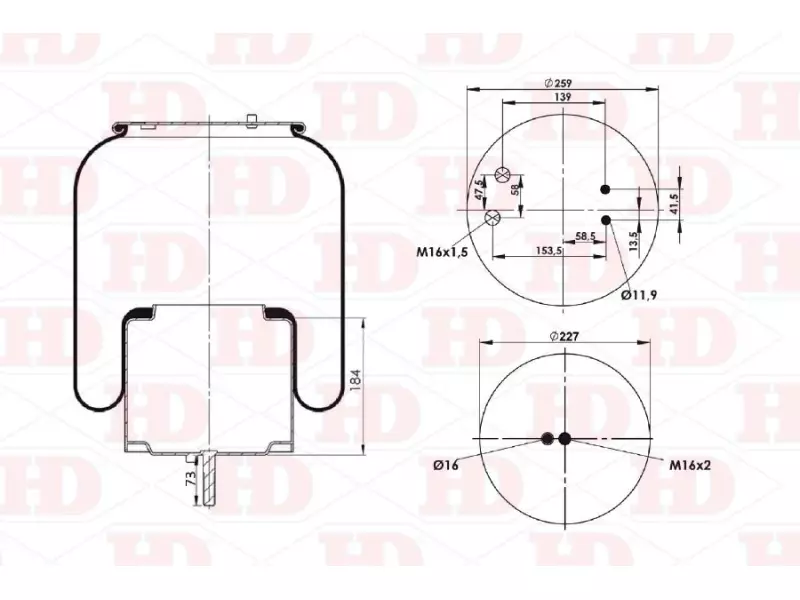 Air Spring Metal Piston