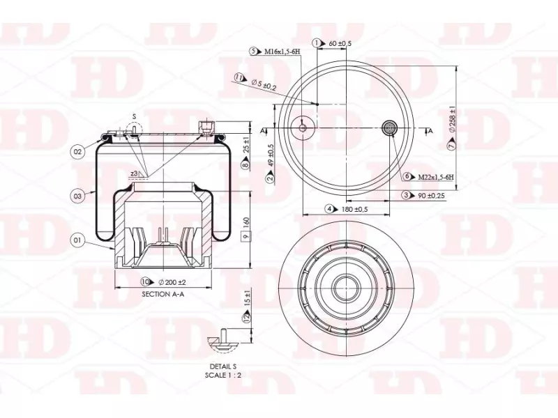 Air Spring Plastic Piston