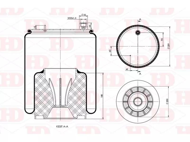 Air Spring Plastic Piston