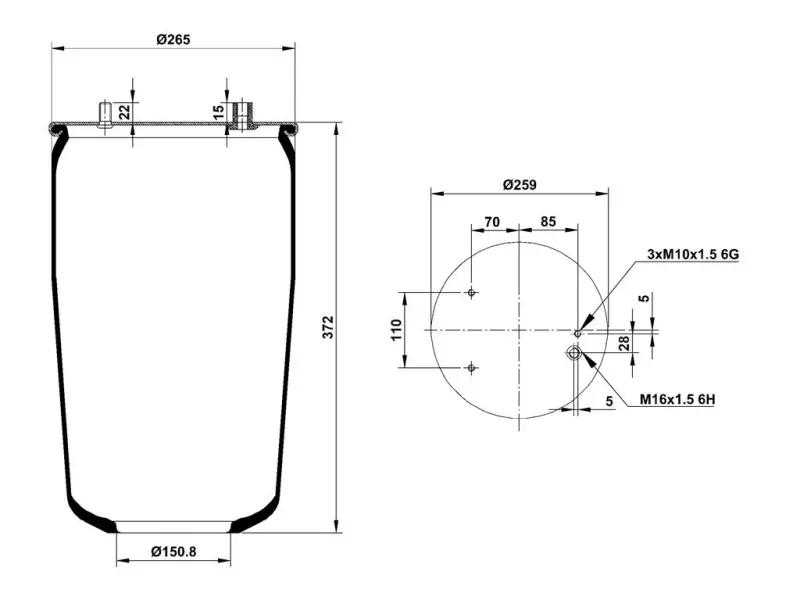 Air Spring Service Assembly