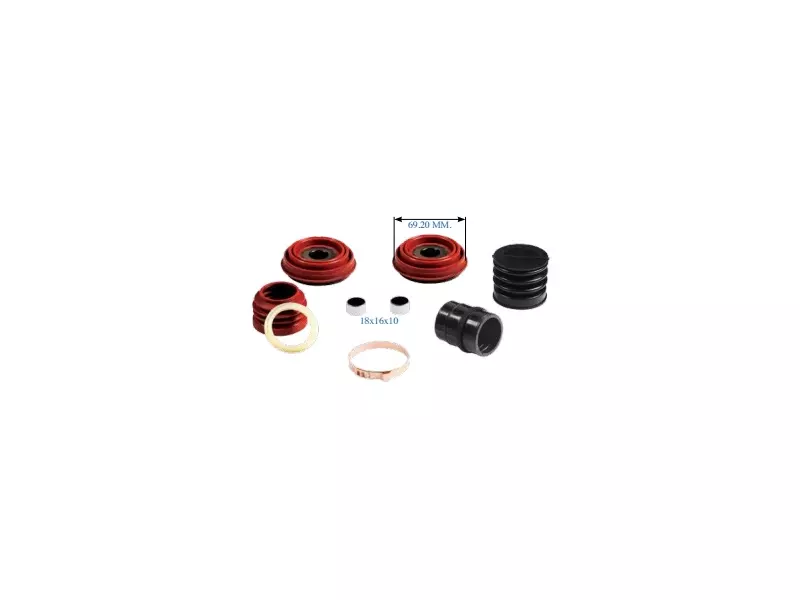 Pin Set Caliper Dust Rubber Set