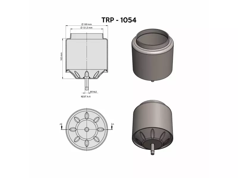 VOLVO  AIR SPRING LOWER PISTON