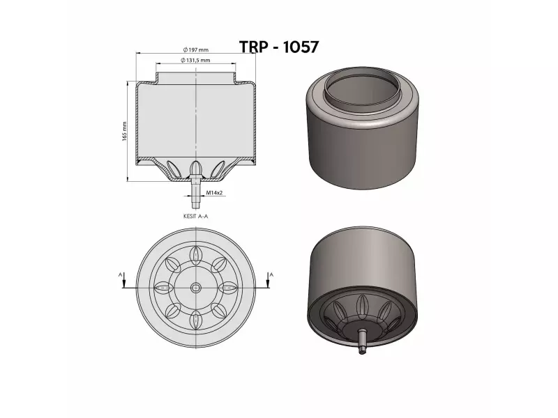 VOLVO  AIR SPRING LOWER PISTON