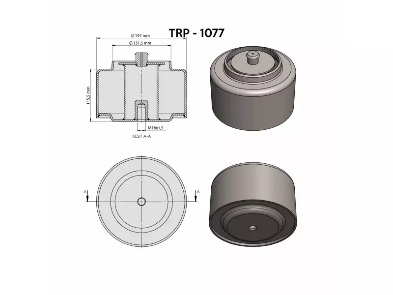 VOLVO  AİR SPRİNG LOWER PİSTON