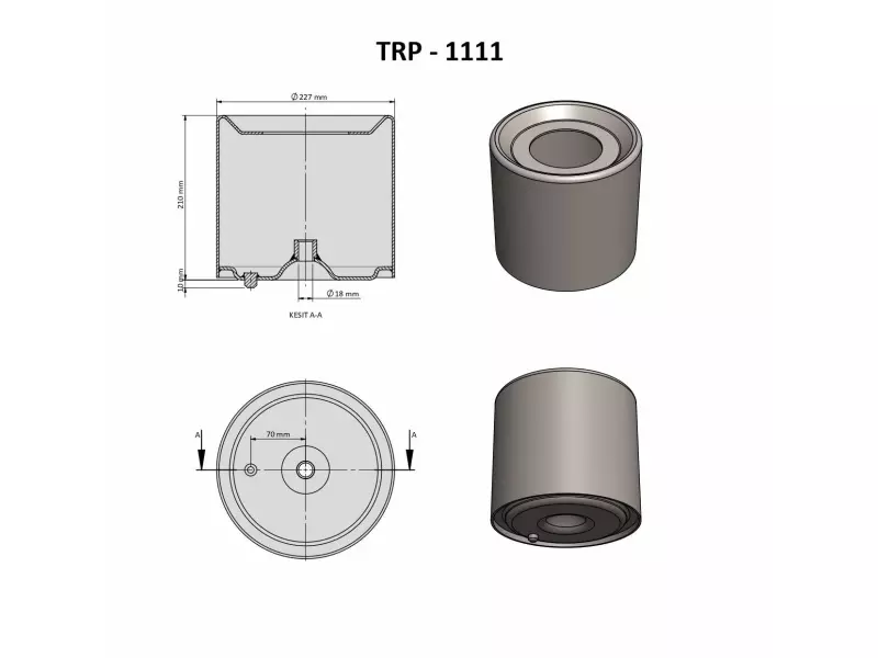 SCANIA AIR SPRING LOWER PISTON