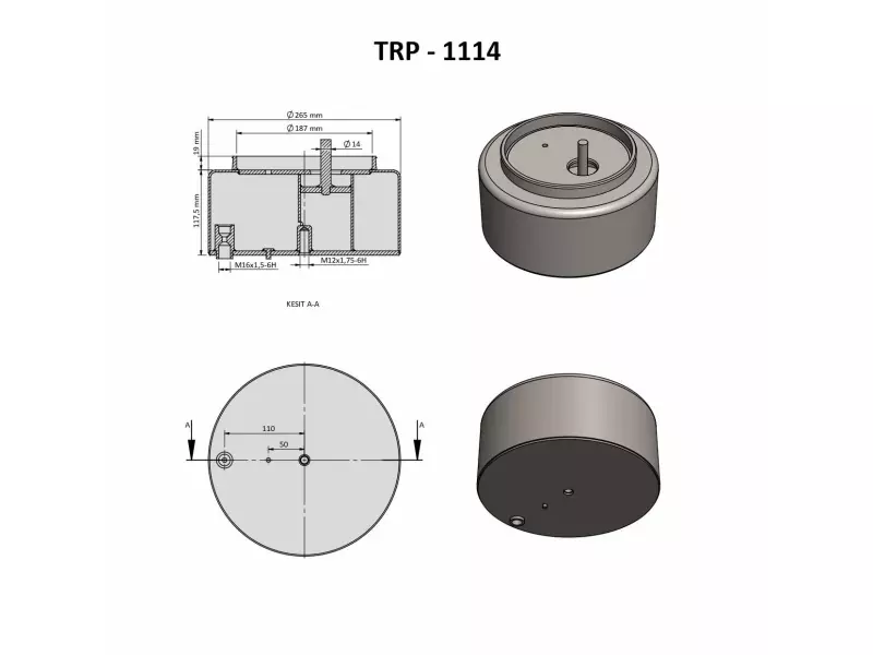 KARSAN AIR SPRING LOWER PISTON