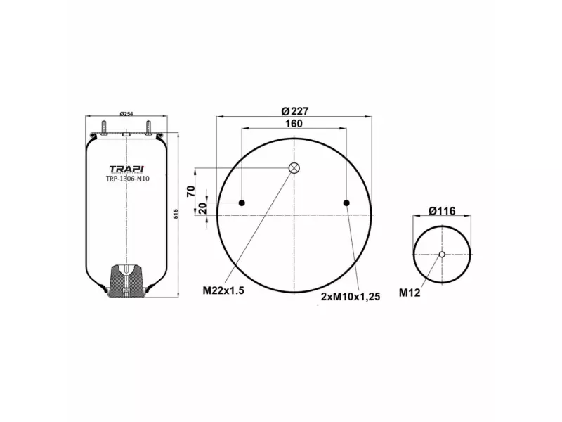 AIR SPRING WITHOUT PISTON