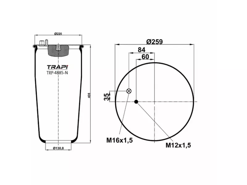 AIR SPRING WITHOUT PISTON