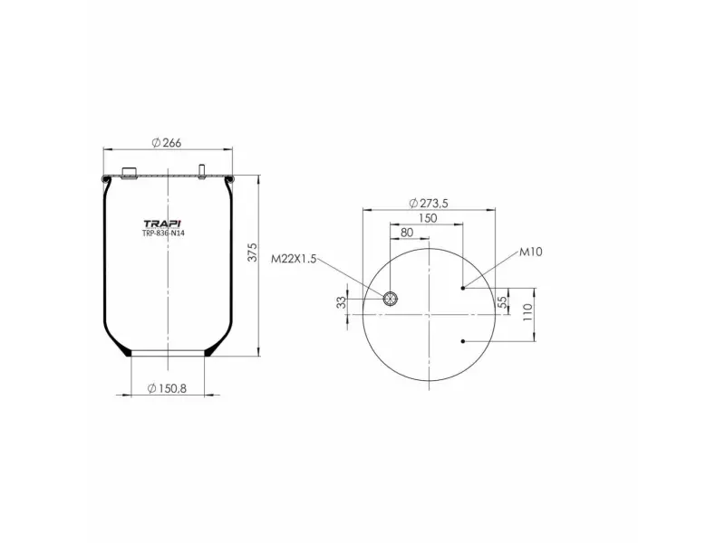 AIR SPRING WITHOUT PISTON
